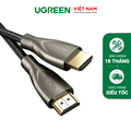 Cáp HDMI 2.0 Carbon 2m chuẩn 4K@60MHz Ugreen 50108 mạ vàng cao cấp