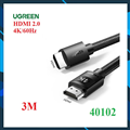 Cáp HDMI 2.0 dài 3M bọc nylon hỗ trợ độ phân giải 4K@60Hz Ugreen 40102 cao cấp