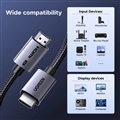 Cáp HDMI 2.2 UGREEN 2M 16K 96Gbps Vỏ Nhôm Cao Cấp Hỗ Trợ 16K@60Hz 8K@120Hz Chuẩn