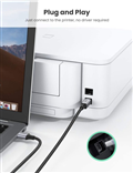 Cáp máy in Ugreen 80802 USB A to B 1.5m dây dù bền bỉ