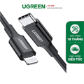 Cáp sạc nhanh 20W đầu USB C Type C - Lightning, cáp Ugreen 20881 chính hãng, cáp