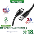 Cáp sạc nhanh 20W đầu USB C Type C - Lightning, cáp Ugreen 60117 chính hãng, cáp