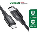 Cáp sạc nhanh 20W đầu USB C Type C - Lightning, cáp Ugreen 60761 chính hãng, cáp