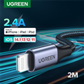 Cáp sạc nhanh MFi Lightning sang USB 2.4A dài 2M Ugreen 60158 chất lượng cao cấp
