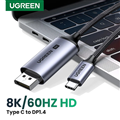 Cáp UGREEN DP Hai Chiều 8K 60Hz Usb C Sang DisplayPort 1.4 Cáp Cho Thunderbolt 3