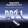 Cáp UGREEN USB-C sang DP 2.1 25864 Cao Cấp - Hỗ trợ 16K/30Hz, 3D, HDR, Dolby, Bă