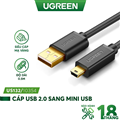 Cáp USB 2.0 to Mini 1.5m UGREEN 10385 - Mạ Vàng, Chính Hãng