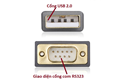 Cáp USB sang Com (RS232-DB9) dài 1.5m Ugreen 20211 chính hãng