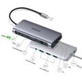 Cáp USB Type C 10 in 1 Ugreen 80133 tích hợp HDMI, VGA, 3.5mm, Lan, USB 3.0