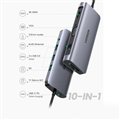 Cáp USB Type C 10 in 1 Ugreen 80133 tích hợp HDMI, VGA, 3.5mm, Lan, USB 3.0