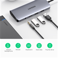 Cáp USB Type C 10 in 1 Ugreen 80133 tích hợp HDMI, VGA, 3.5mm, Lan, USB 3.0