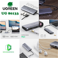 Cáp USB Type C 10 in 1 Ugreen 80133 tích hợp HDMI, VGA, 3.5mm, Lan, USB 3.0