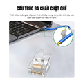 Đầu bấm, hạt mạng xuyên thấu Cat6 UTP VegGieg VE-011 chính hãng , Chuẩn Gigabit 