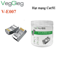 Hạt Mạng Hai Mảnh RJ45 CAT5e Veggieg V-E007 - Đầu Bấm Dễ Dàng, Giữ Dây Chắc Chắn