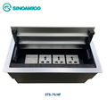 Hộp Ổ Cắm Âm Bàn Sinoamigo STS-7S/4F - Nắp Lật 2 Bên, Thiết Kế Sang Trọng Cho Vă