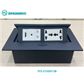 Hộp Ổ Điện Âm Bàn Sinoamigo STS-212GST-2B - 6 Modules, Màu Đen, Hợp Kim Nhôm Cao