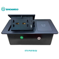 Hộp Ổ Điện Âm Bàn Sinoamigo STS-PU01B/QI - Nắp Bật, Màu Đen, Tích Hợp Sạc Không 