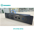 Hộp Ổ Điện Âm Bàn Sinoamigo STS-ST60-2F5G - Dài 60cm, 2 Ổ Điện & 5 Cổng Kết Nối,