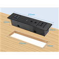Hộp Ổ Điện Âm Bàn Sinoamigo STS-ST60-2F5G - Dài 60cm, 2 Ổ Điện & 5 Cổng Kết Nối,