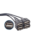 Hub USB 2.0 DTECH DT-3020 | Bộ Chia 4 Cổng USB Có Dây Dời