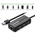 Hub USB 3.0 UGREEN CR103 - 3 Cổng USB + LAN Gigabit, Tốc Độ Cao, Tương Thích Lap