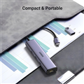 Hub USB-C to LAN 1000Mbps Ugreen 20920 - Kèm 3 cổng USB 3.0, mở rộng kết nối tốc