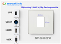 Mặt vuông 1 cổng lắp mạng, HDMI, USB, Audio Novalink NV-22001SW