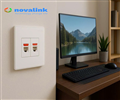 Mặt vuông 1 cổng lắp mạng, HDMI, USB, Audio Novalink NV-22001SW