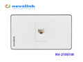 Mặt wallplate 1 cổng Novalink NV-21001W  lắp module mạng HDMI USB VGA