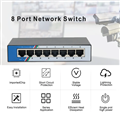 Switch chia mạng POE Sợi Ethernet 100MBPS Poe 8 Cổng Hỗ Trợ Vlan Mạng Camera Cct