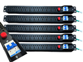 Thanh Nguồn PDU 12 Cổng Có Aptomat, Đèn Báo - 53cm, Chuẩn Rack 12U