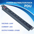 Thanh Nguồn PDU Đa Năng 8 Ổ Cắm 3 Chân 2P/32A - 220V/3200W, Có Đèn Cảnh Báo An T