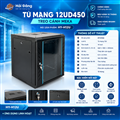 Tủ mạng, tủ Rack 12UD450 Treo nhập khẩu chính hãng model HY-H12U, cánh meka cao 