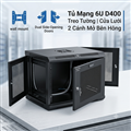 Tủ mạng, tủ Rack 12UD450 Treo nhập khẩu chính hãng model HY-H12U, cánh meka cao 