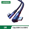 Ugreen 10357 USB-C Male to Male 2.0 Double Angle Round Cable Case Alu mạ niken 3