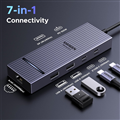 Ugreen hub chuyển đổi 7 in 1 Type-C 8k30Hz, 1 USB-c,1HDMi,1Display, 1 USB A5Gb, 