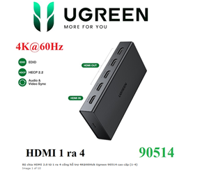 Bộ chia HDMI 2.0 từ 1 ra 4 cổng hỗ trợ 4K@60Hzk Ugreen 90514