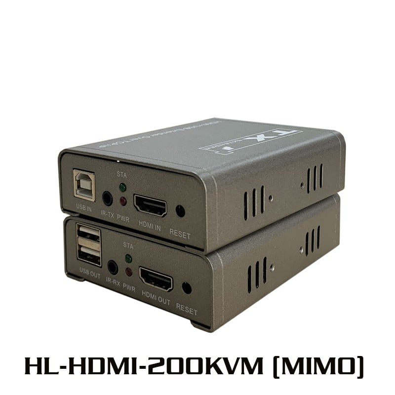 Bộ kéo dài HDMI qua dây mạng 250M kèm cổng USB I HL-HDMI-200KVM