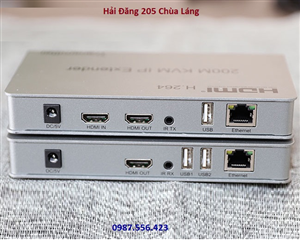 Bộ kéo dài HDMI qua lan 200m có cổng USB cao cấp