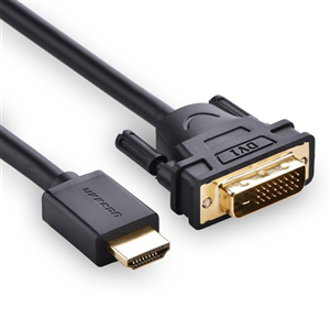 Cáp chuyển đổi tín hiệu HDMI to DVI dài 1,5m thương hiệu Ugreen HD106 11150 đầu ra chuẩn DVI 24 +1