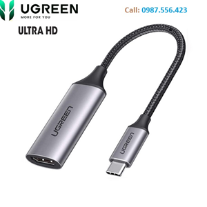 Cáp chuyển đổi USB type-C to HDMI chính hãng Ugreen 70444 hỗ trợ 4K@60Hz