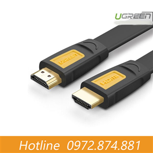 Cáp HDMI 1,5M sợi dẹt hỗ trợ 4Kx2K chính hãng Ugreen 11184