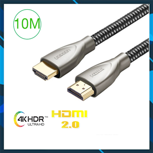 Cáp HDMI 2.0 Carbon 10m hỗ trợ 4K@60MHz Ugreen 50112 mạ vàng cao cấp
