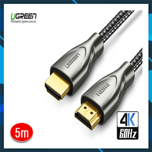 Cáp HDMI 2.0 Carbon 5m chuẩn 4K@60MHz Ugreen 50110 mạ vàng cao cấp