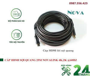Cáp HDMI 2.0 dài 30m lõi quang chính hãng Novalink 32012