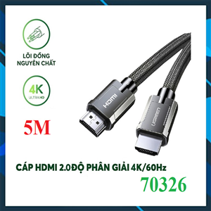 Cáp HDMI 2.0 dài 5m chuẩn 4K@60Hz Ugreen 70326 cao cấp