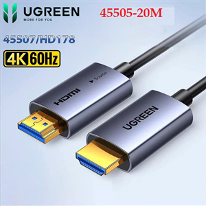 Cáp HDMI 2.0 Quang AOC Ugreen 45505 HD178 20M | 4K@60Hz