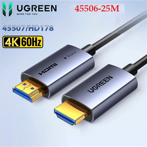Cáp HDMI 2.0 Quang AOC Ugreen 45506 25M | 4K@60Hz Cao cấp siêu nét