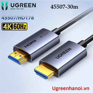 Cáp HDMI 2.0 Quang AOC Ugreen 45507 HD178 30M | 4K@60Hz