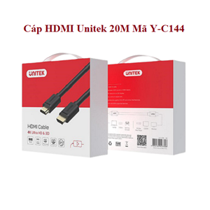 Cáp HDMI 20M Chính hãng Unitek Y-C144